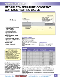 Thumbnail of document Data Sheet - FE12-120B 204°C Max Constant Wattage Heating Cable 120-480 Vac